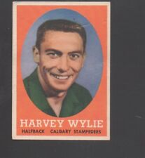 1958 Topps CFL  Football Card #82 Harvey Wylie-Calgary Stampeders Vg Card