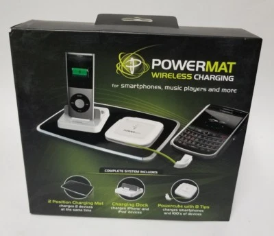 PowerMat PMM-2PB-B32 Wireless Charging Mat, PowerCube W/ Tips And Apple Dock - Image 1 of 4