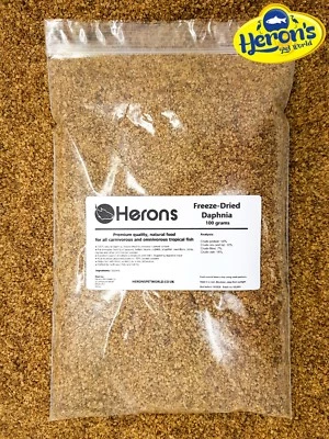 HERONS Freeze Dried Daphnia [100g] CICHLID GOLDFISH KOI FRY TROPICAL FISH FOOD - Image 1 of 3