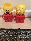 Mcdonlds toys Red and yellow smily cups