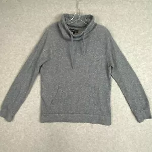 Derek Heart Sweatshirt Womens M Blue Heather Cowl Neck Long Sleeve Pullover - Picture 1 of 14