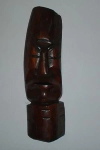 21.25" Hand Carved Tiki Statue Mask Wall Hanging - Picture 1 of 6