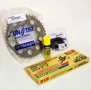 KIT TRASMISSIONE CATENA CORONA PIGNONE DID GP 37A130 SUZUKI GSX-R 1000 01-08 - Picture 1 of 3