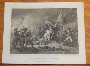 1834 Antique Print///ATTACK OF QUEBEC, DEATH OF GENERAL MONTGOMERY - Picture 1 of 1