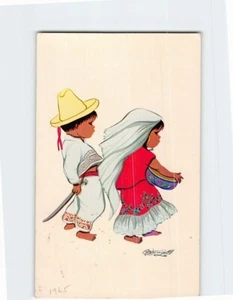 Postcard Mexican Native Types - Picture 1 of 2
