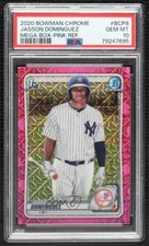 2020 Bowman Mega Box Pink Mojo Refractor 41/199 Jasson Dominguez PSA 10 GEM MT