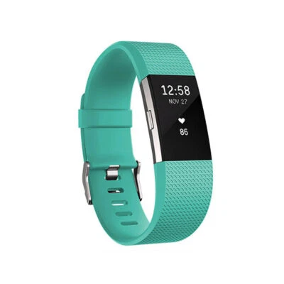 Correa de repuesto de silicona para Fitbit Charge 2 HR velocidad de reloj fitness L/S Foto 1 de 4