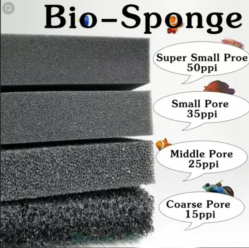 Bio Sponge Filter Media Pads Cut-to-fit Foam for Aquarium Fish Tanks Koi Ponds - Image 1 of 4