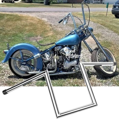 Подвеска для обезьян подъем 10 дюймов 1 дюйм Z-образный руль для Harley Chopper Bobber Sportster - Изображение 1 из 4