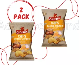 Patatas fritas de queso cheddar y cebolla roja Estrella 120 g (4,23 oz) - Paquete de 2 - Imagen 1 de 3