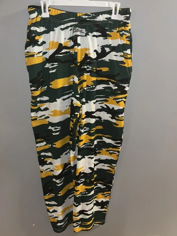 Vintage Green Bay Packers Pants Mens Medium Green Zubaz Casual Lounge Pajamas Cover