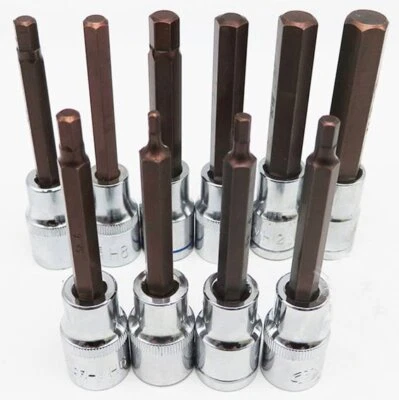 100mm 1/2"Dr Hex Allen Key BIT SOCKET Tools H3, 4, 5, 6, 7, 8,9,10,12&14mm - Image 1 of 3