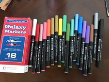 American Crafts 3018 Metallic Pack-Pen Set 18 Piece Galaxy Markers