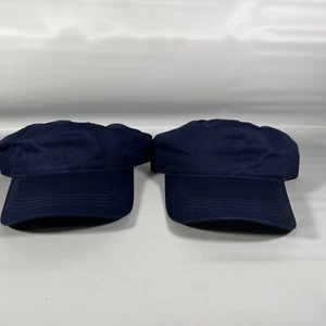 Lot of 2 Vintage Youngan Blue Blank Ponytail Snapback Hat Cap NOS New - Picture 1 of 10