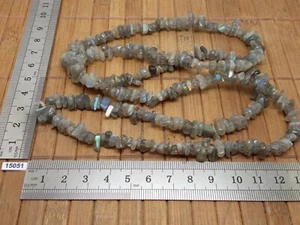 Collier baroque chips LABRADORITE 90cm pierre naturelle lithotherapie reiki - Imagen 1 de 3