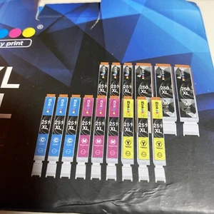EZink Ink Printer Cartridges 250XL  251XL 15 Pack Sealed Exp 2025 High Yield - Picture 1 of 11