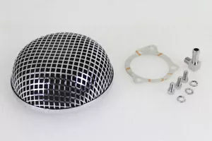 Filtro de aire de malla cromada para carburador Harley S&S E - Imagen 1 de 4