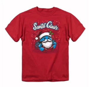 Santa Claws Krabbe Weihnachten Kurzarm T-Shirt NEU schneller kostenloser Versand - Bild 1 von 6