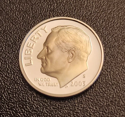 2003 S Silver PROOF Roosevelt Dime - From a Proof Set - FREE SHIPPING Cover