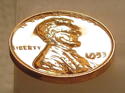 1953    Proof  Wheat Cent " Decent Original Red Coin " #721 ~ 16 Cover