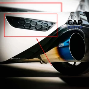Seat Leon 1P Force/Cupra-Seat Ibiza 6L Rear Bumper Honeycomb Reflector DeleteSet - Picture 1 of 6