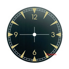 33,2 mm schwarz sterile Uhr Zifferblatt Teile kein Datum gebürstete Schiene Master Style für NH35