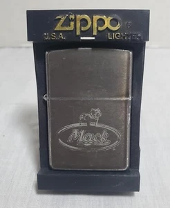 Vintage Zippo Mack Trucks Dark Gray Matte Finish OVP Trucker Needs Wick - Bild 1 von 7