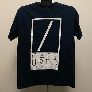 CAPTURED TRACKS Logo T-Shirt schwarz Siebdruck 2011 Vintage Indie Records neu ohne Etikett - Bild 1 von 3