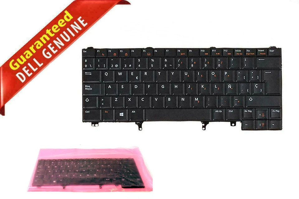 Genuine Dell Latitude E6320 E6420 E5430 E6330 E6430 Brazilian BR Keyboard H5979 - Image 1 of 4