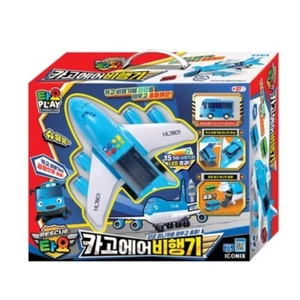 Tayo Little Bus Rescue Cargo Air Plane & Mini Car 1ea Play Set LED Sound - Picture 1 of 4