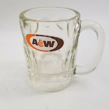 Vintage Early Logo A & W Root Beer Handled Heavy Glass Mug 5"