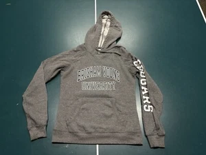Felpa con cappuccio pullover grigio Brigham Young Cougars BYU Champion taglia small - Foto 1 di 6