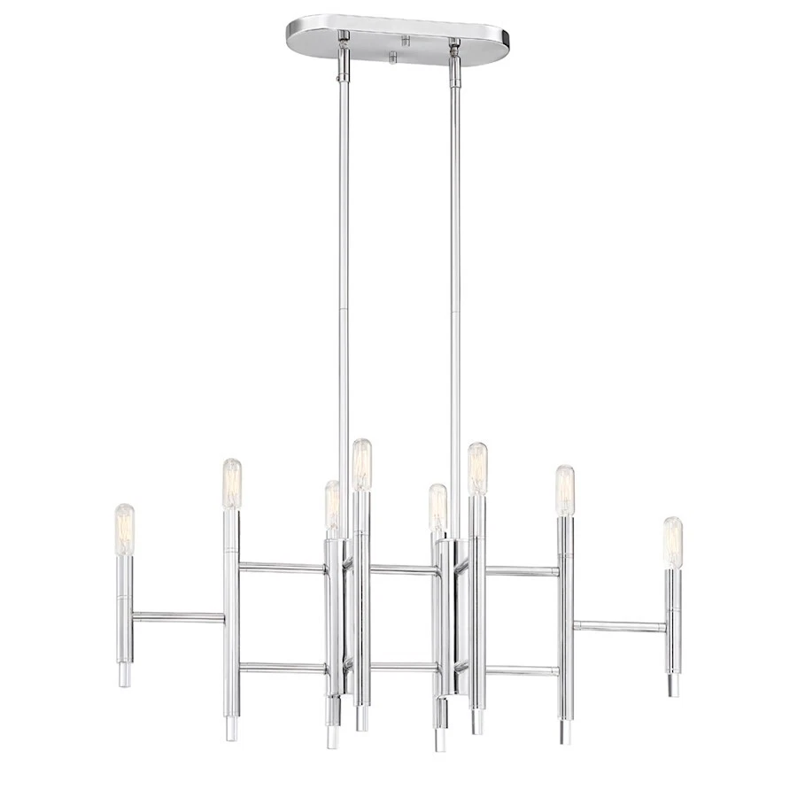 Lámpara de araña lineal Designers Fountain Jesa 8 luces, cromada - 93238-CH Foto 1 de 1