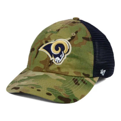 Los Angeles Rams NFL Brújula Cierre Camuflado Gorra Gorra Tapa Malla Flexible Saludo al Servicio Foto 1 de 4