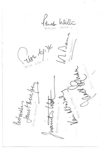 Kevin McNally + Penelope Wilton + Janet Suzman + 4 Others Signed Page - Picture 1 of 1