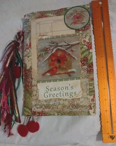 Junk Art Journal Öko-Farbstoff Weihnachten Urlaub Vintage OOAK Oma Kern Sonnenwende  - Bild 1 von 8