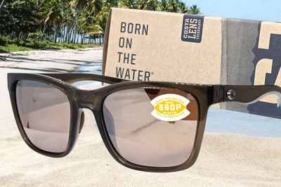 COSTA DEL MAR taupe crystal/copper silver PANGA polarized 580P sunglasses NEW! - Image 1 of 4