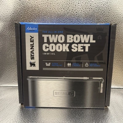 Stanley Todo en Uno, Juego de Cocina de 2 Tazones, Serie Aventura, Camping Senderismo, 1.5L, Nuevo Foto 1 de 3