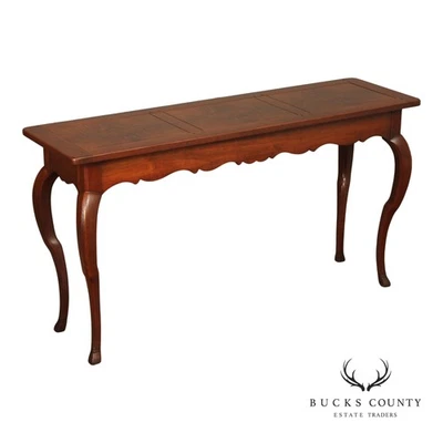 French Country Style Walnut Console Table - Image 1 of 4
