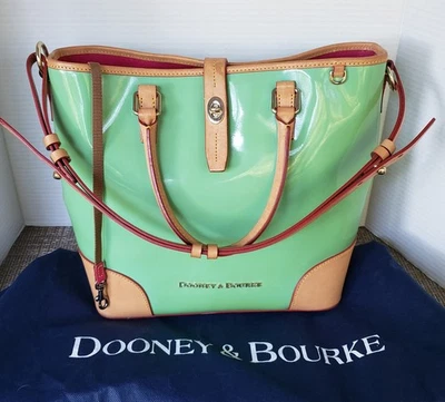 DOONEY & BOURKE Celery Cayden TOTE Patent Leather Dust Bag Inner Tag - Image 1 of 4