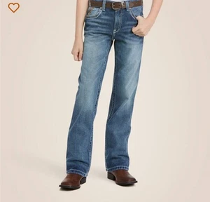 Boys Ariat B4 Relaxed Coltrane Mid Rise Boot Cut Jean 10 Youth Western Cowboy - Picture 1 of 20