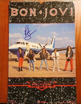 Guitar Legend Richie Sambora Firmado Bon Jovi Vintage 1988 Calendario  Foto 1 de 3
