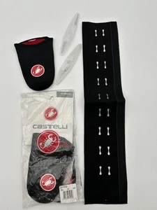 Castelli Toe Thingy 2 Cycling Toe Neoprene Covers Bundle With Cord Keeper - Picture 1 of 8