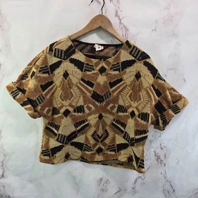 Tapiz Anthropologie Top Mujer Pequeño Safari Africano Dolan Boxy Seraphina Foto 1 de 4