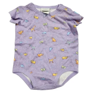 Baby Girl Clothes Vintage Carter's 0-3 Month Purple John Lennon Bodysuit Romper - Picture 1 of 4