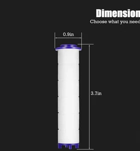 12Shower Head Filter Replacements – Fits Propeller & Turbo Heads – 3.7” x 0.9” - Picture 1 of 2