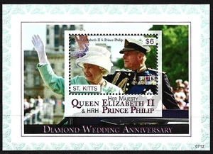 St. Kitts - Hochzeitstag von Königin Elisabeth Block 88 postfrisch 2007 Mi. 996 - Picture 1 of 1