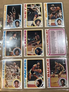 1978-79 Topps Basketball 9 Karten Lot - Bild 1 von 2