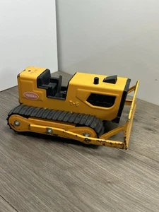 Vintage Tonka T-6 Pressed Steel Bulldozer Cat Tractor 9" On Tracks Great Patina - Picture 1 of 20