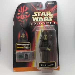 1999 Hasbro Star Wars Episode 1 Rune Haako CommTech Figure NIB - Picture 1 of 7